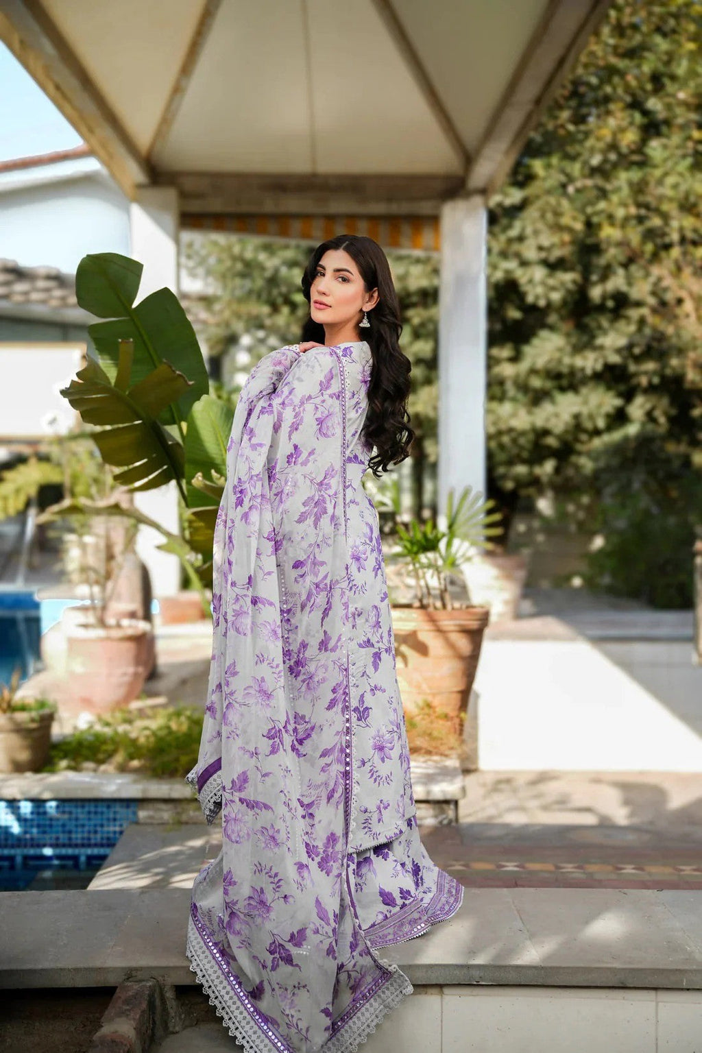PRINTED LAWN EMBROIDERY UNSTITCH DRESS 3 PIECE V518