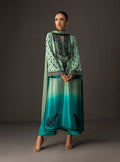 3 Piece Unstitched Embroidered and Printed SIlk Suit 227