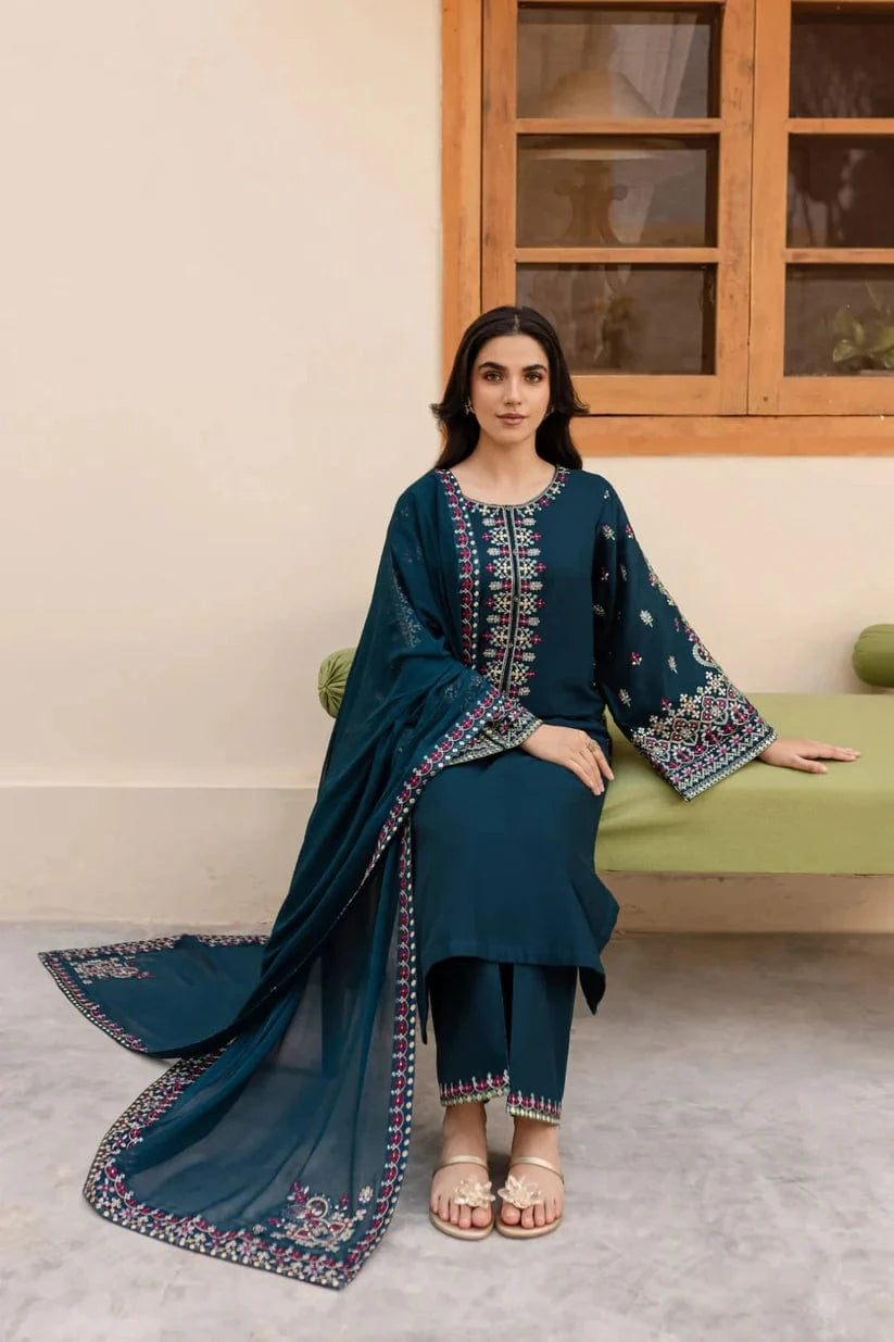 Batik Dhanak Embroidered 3 Piece | LM 585