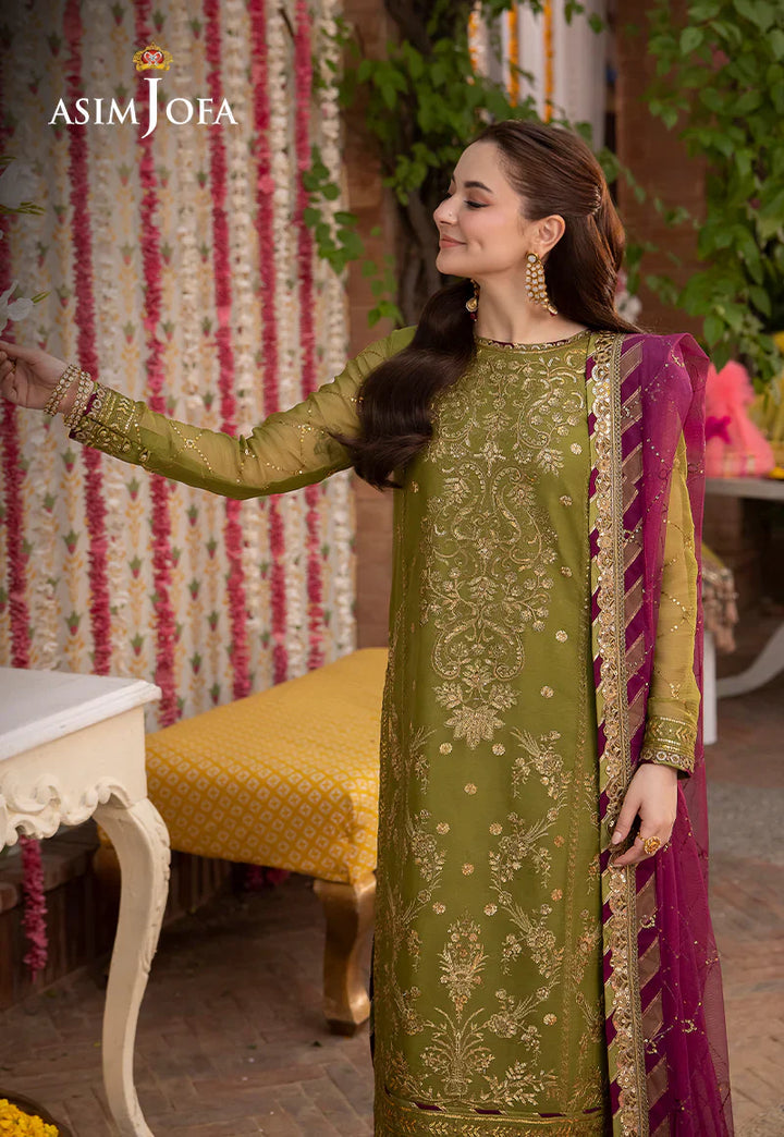 Dhanak  3PC Embroidered With Chiffon Embroidered Dupatta-243