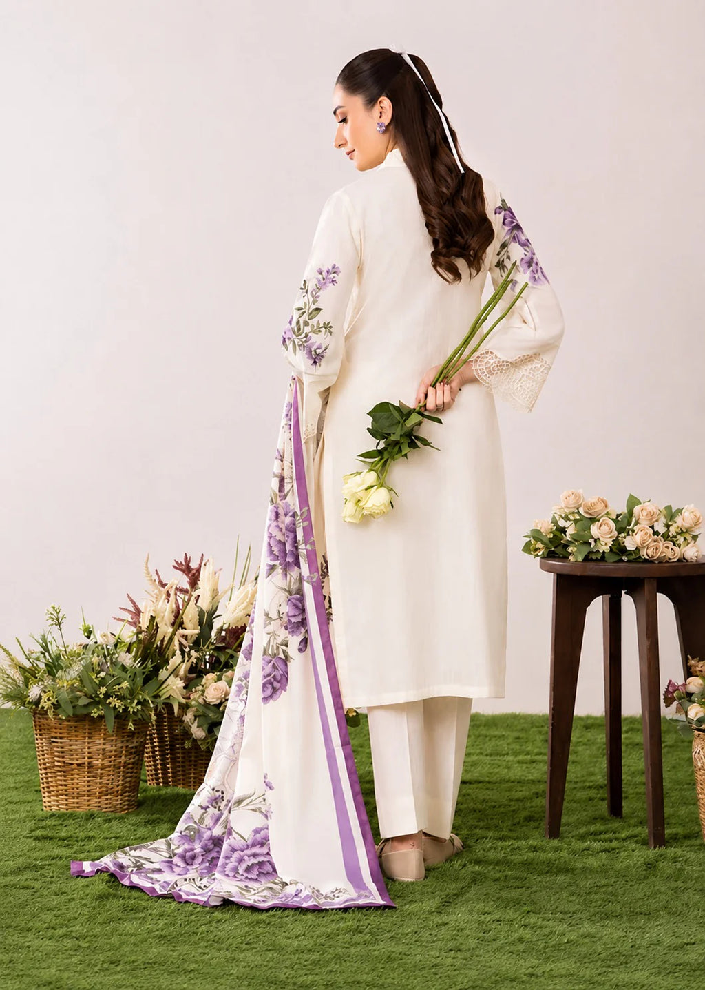 Sahibas By Mirza - 3Pc Premium Lawn Embroidered Suit