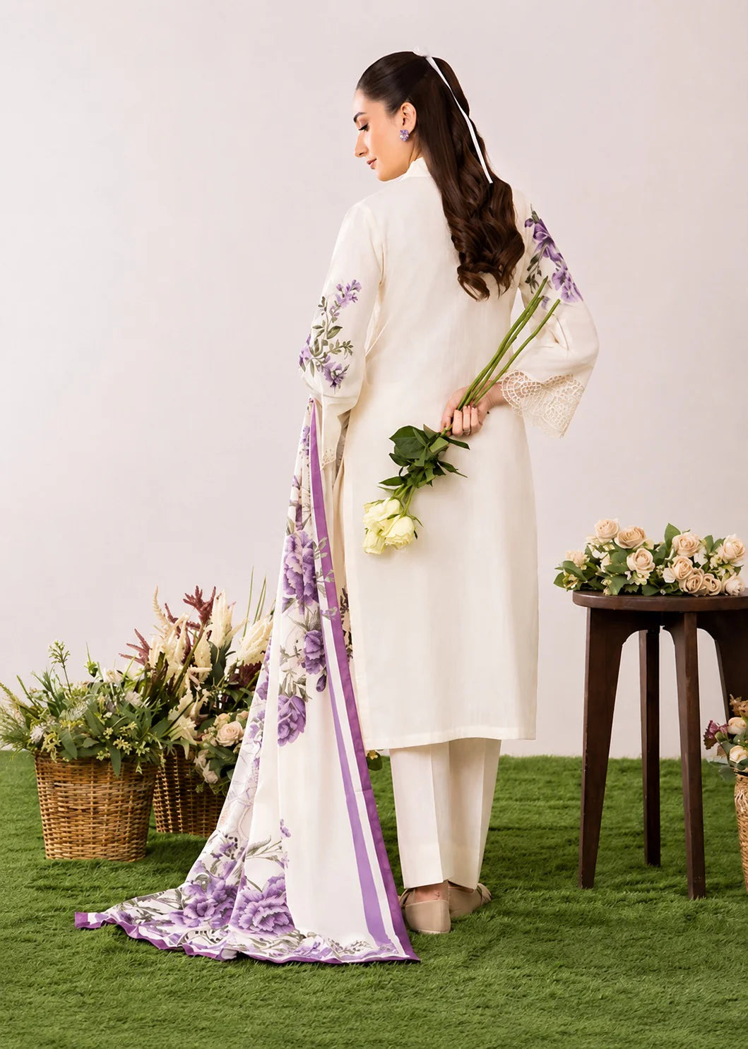 Sahibas By Mirza - 3Pc Premium Lawn Embroidered Suit