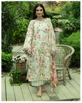 Crimson - 3Pc Unstitched Digital Print & Lawn Embroidered Suit - A304