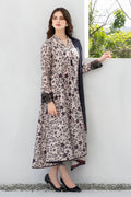 3 Piece Digital Printed Lawn Shirt Trouser with Lawn Dupatta BQ410
