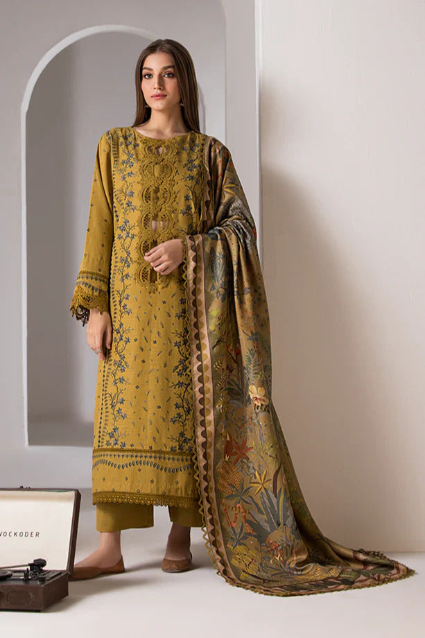 3 Piece Embroidered Lawn Shirt with Printed Poly Lawn Dupatta SN59