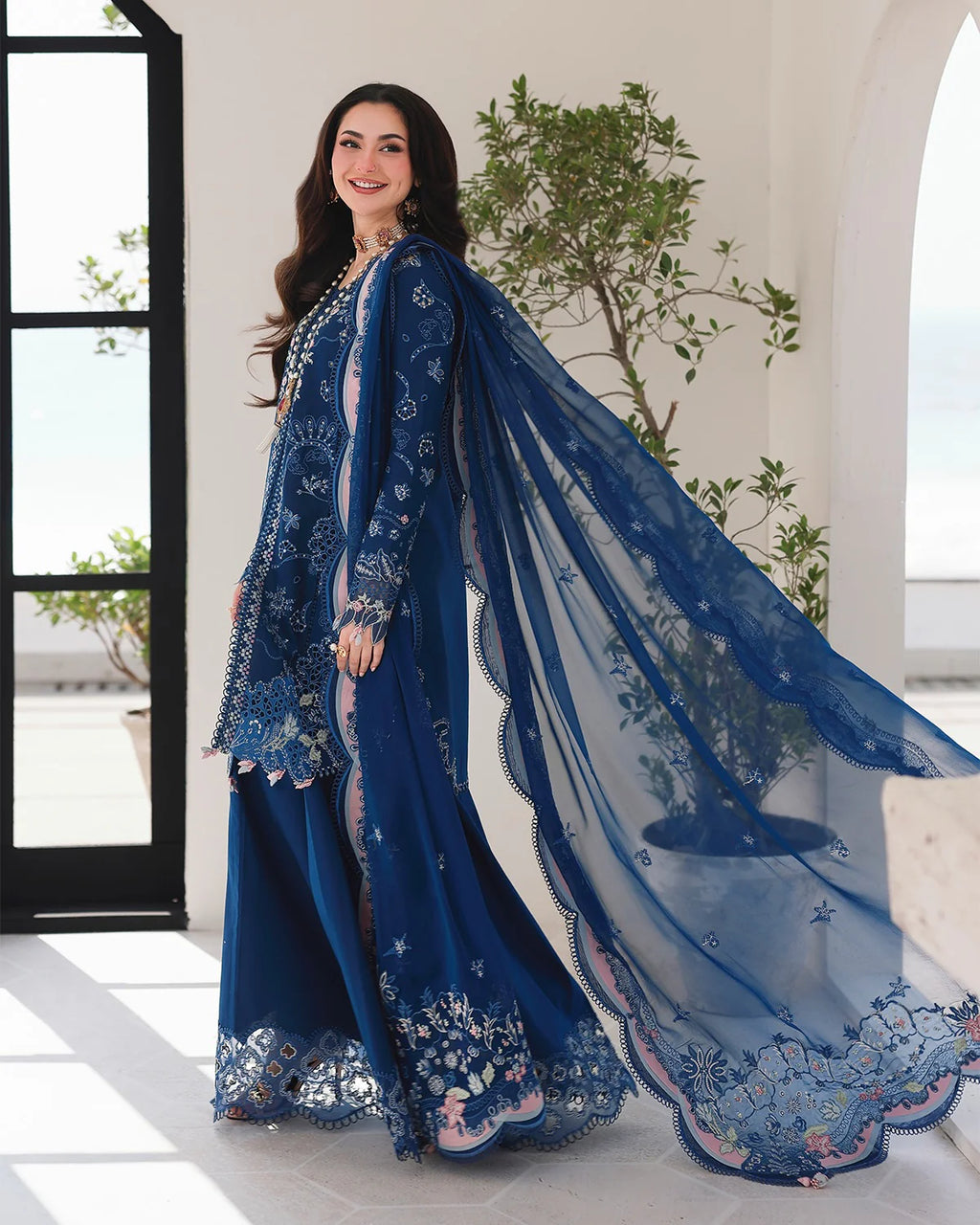 Qalamkar - Sahil Luxury Lawn Embrioidered Eid Collection - A713