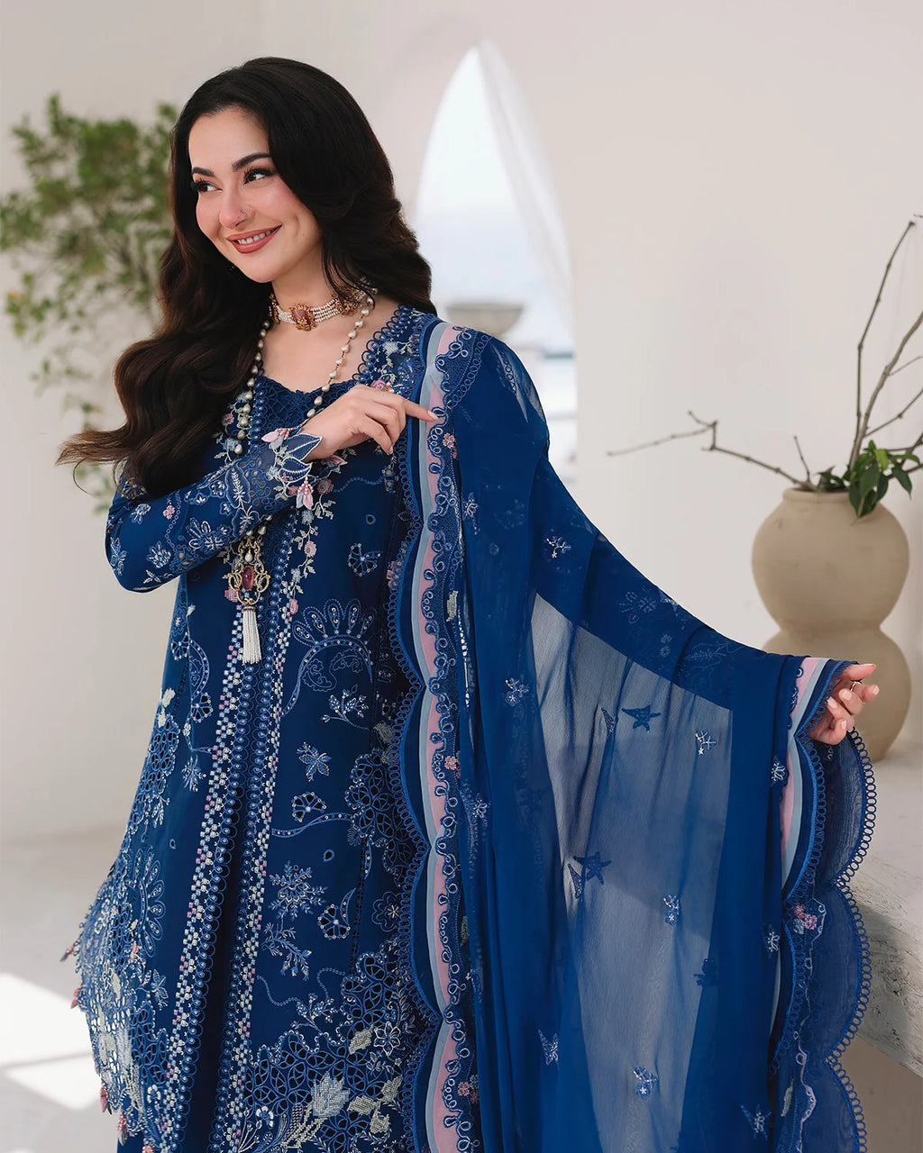 Qalamkar - Sahil Luxury Lawn Embrioidered Eid Collection - A713