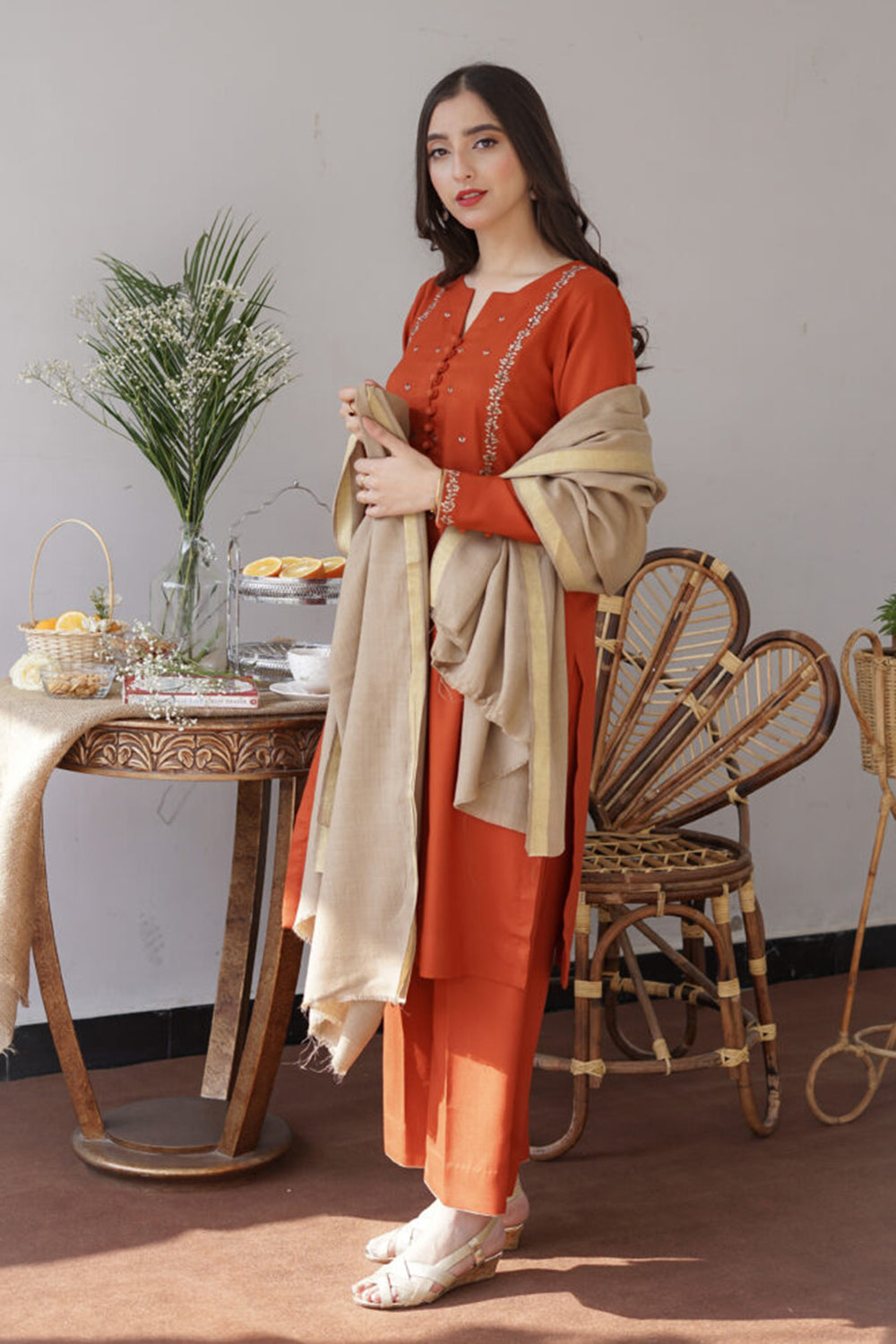DHANAK UNSTITCH DRESS 218